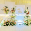 GIÁ LÀM BACKDROP CƯỚI HOA LỤA TẠI QUẬN 6