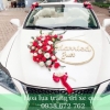 MUA HOA GIẢ TRANG TRÍ XE HOA MÀU ĐỎ - HX19
