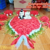 BÁN HOA CƯỚI TRANG TRÍ XE Ô TÔ HÌNH TRÁI TIM MÀU ĐỎ - HX05
