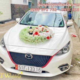 BÁN HOA GIẢ GẮN XE CƯỚI HOA BI PHỐI LAN - HX04
