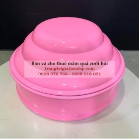 BÁN MÂM QUẢ CƯỚI MÀU HỒNG TRƠN