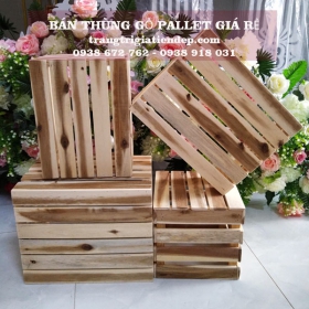 BÁN THÙNG GỖ PALLET TRANG TRÍ GIÁ RẺ TẠI TPHCM