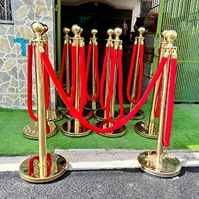 TRỤ BARRIE DÂY NHUNG MÀU ĐỎ GIÁ RẺ TẠI TPHCM
