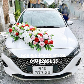BÁN HOA GIẢ TRANG TRÍ XE HOA TPHCM - HX09