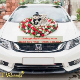 HOA GIẢ TRANG TRÍ XE CƯỚI GIÁ RẺ TẠI TPHCM - HX03