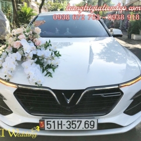 HOA LỤA TRANG TRÍ XE CƯỚI HIỆN ĐẠI - HX13