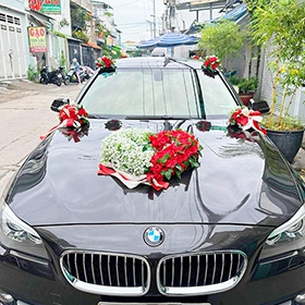 HOA GIẢ TRANG TRÍ XE CƯỚI GIÁ RẺ TẠI TPHCM - HX31