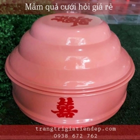 BÁN MÂM ĐỰNG QUẢ CƯỚI MÀU HỒNG