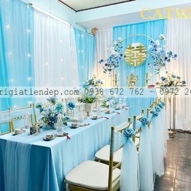 TRANG TRÍ GIA TIÊN MÀU XANH DƯƠNG TẠI QUẬN 10