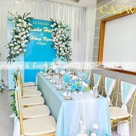 TRANG TRÍ GIA TIÊN TONE XANH MINT TẠI QUẬN 8
