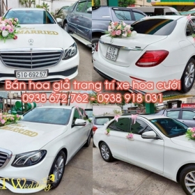 SHOP BÁN HOA GIẢ GẮN XE HOA TPHCM- HX12