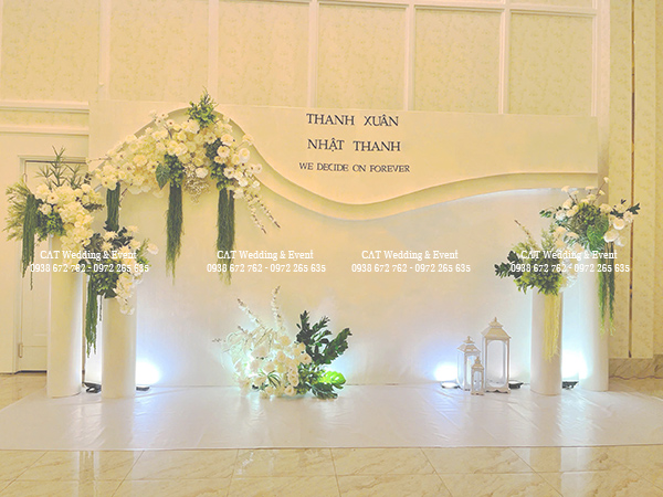 trang trí backdrop đám cưới tại quận 10