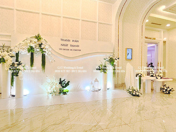 trang trí backdrop tiệc cưới tại thủ đức