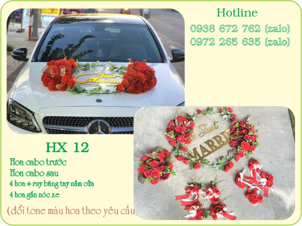 trang trí xe hoa cưới giá rẻ tại gò vấp