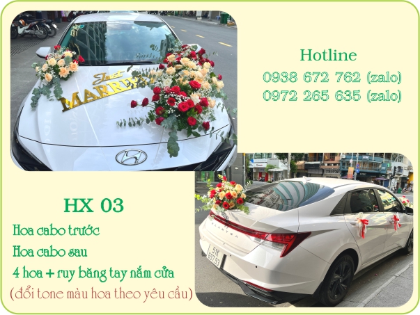 trang trí xe hoa rước dâu tại quận 12