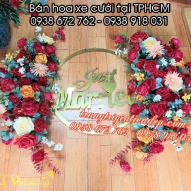HOA TRANG TRÍ XE HOA BẰNG HOA LỤA - HX16