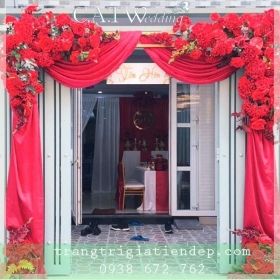 CỔNG HOA CƯỚI TÔNG ĐỎ GIÁ RẺ - CHC06