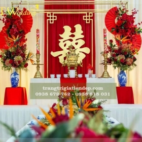 TRANG TRÍ GIA TIÊN CAO CẤP TONE ĐỎ